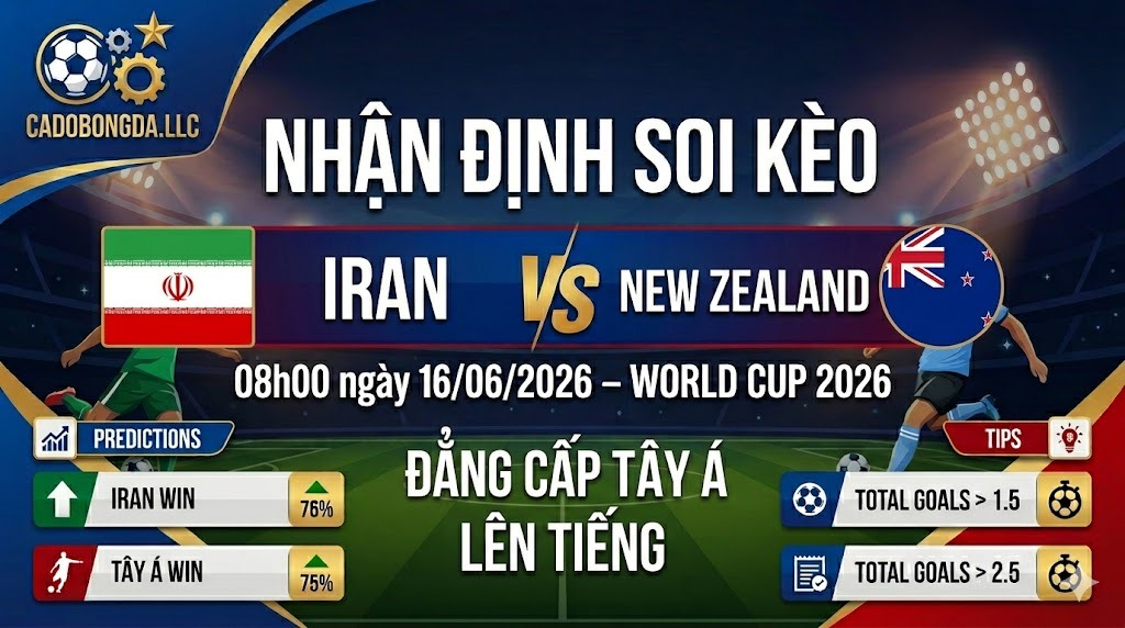 Nhận định soi kèo Iran vs New Zealand 08h00 ngày 16/06: Đẳng cấp Tây Á lên tiếng